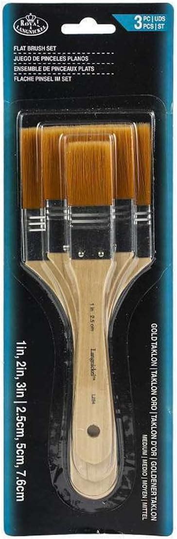 Royal Brush Large Area Gold Taklon Paint Brushes Great For Acrylics