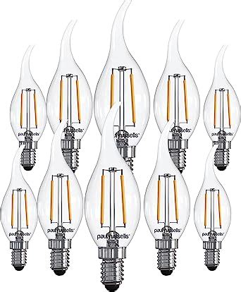 Paul Russells Led Flame Candle Filament Light Pack Of W W