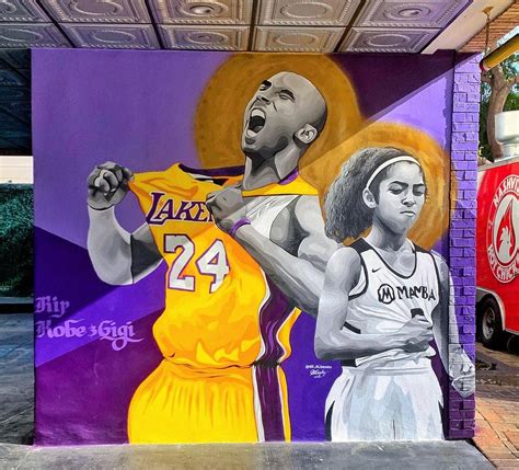 Kobe Bryant murals in Mid-City to Hollywood, Los Angeles