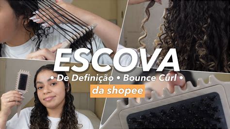 TESTEI A ESCOVA DE DEFINIÇÃO DA SHOPEE Bounce Curl Dáry Vitória