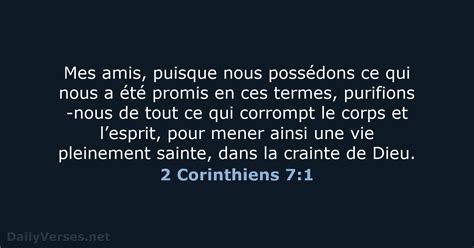 Novembre Verset Biblique Du Jour Bds Corinthiens