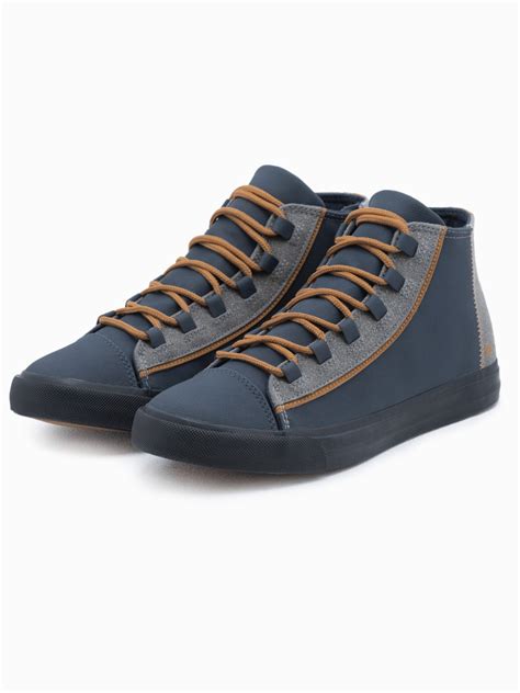 Men S Sneakers Shoes With Contrasting Elements Navy Blue V Om Foth