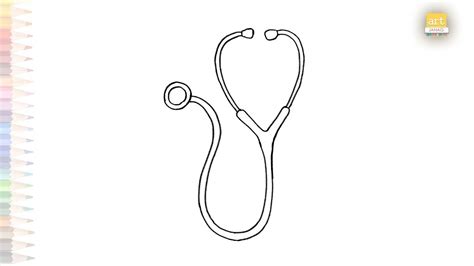 Stethoscope Drawing Easy Dibujo Estetoscopio How To Draw