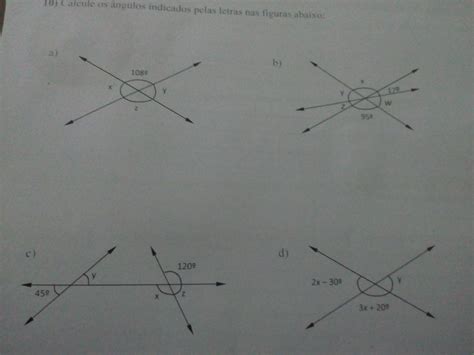 Me Ajudem Pfvr Para Amanh Calcule Os Ngulos Indicados Pelas