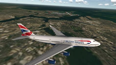 Go Around Over Boston British Airways B747 400 London EGLL Boston