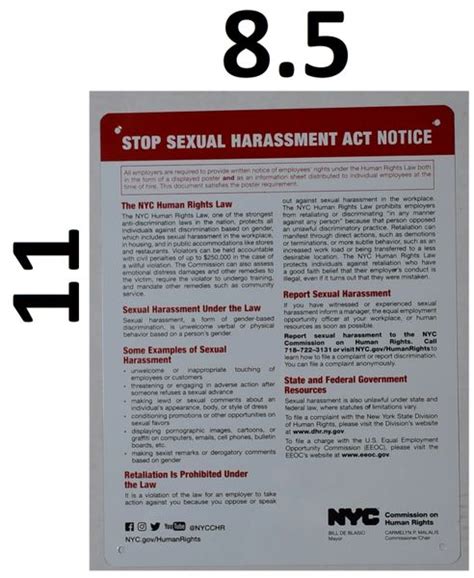 Hpd Signs Stop Sexual Harassment Act Notice Sign Aluminum Sign Dob