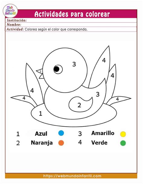 Actividades Para Colorear Preescolar