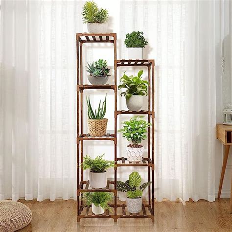 Plant Stand Indoor Tiers Grid Potted Ladder Indoor Plant Stand