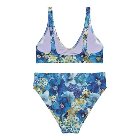 Coral Blossoms Scuba Bikini High Waisted Set The Dive Compass