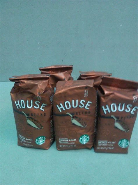 Starbucks House Blend Whole Bean Coffee 8 8oz Bag Pack Of 5 Bags Ebay