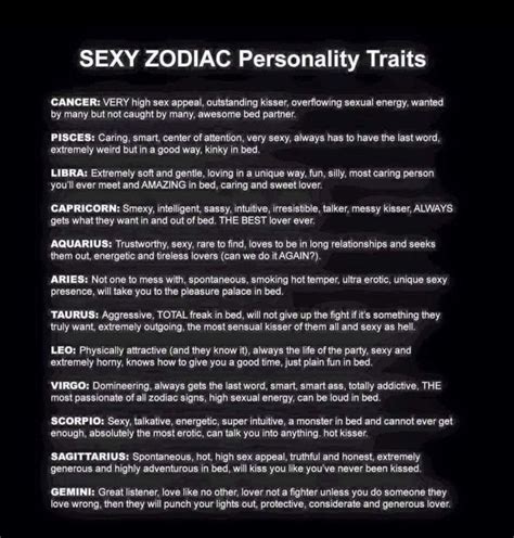 Zodiac Character Traits