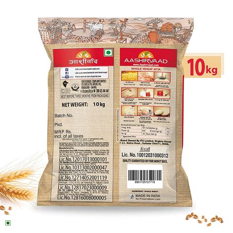 Aashirvaad Atta 100 Whole Wheat Flour Shudh Chakki Atta 22 Lbs