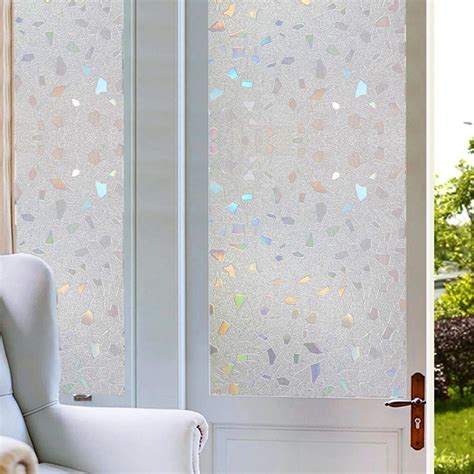 1Pcs 24 X47 3D Privacy Window Films Frosted Film Sticker Non Adhesive