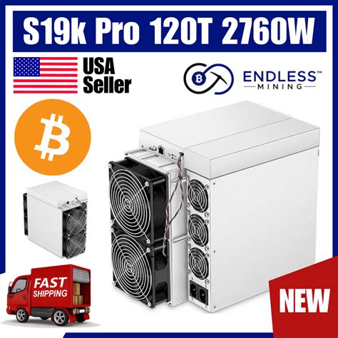 Bitmain Antminer S19k Pro 120T 2760W Bitcoin Miner BTC BCH New