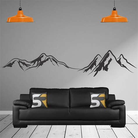 Mountain Range Vinyl Wall Decal. This decal comes in multiple colors ...