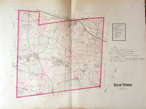 Easttown Township Map, Chester County Pennsylvania Farm Atlas Map