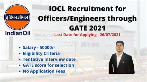 IOCL Recruitment For Officers Engineers Through GATE 2021 CE CH ME