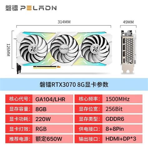 【手慢无】性价比超高！磐镭3070 白铠 8g独显到手价3099元游戏硬件显卡 中关村在线