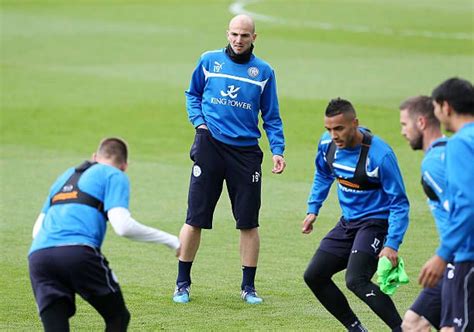 Esteban Cambiasso during the Leicester City training session at ...