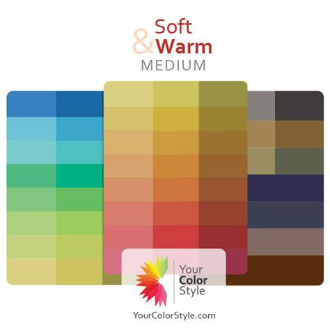 Soft Warm And Medium Color Palette Cards Your Color Style Soft