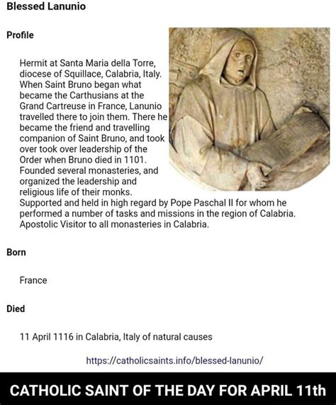 Blessed Lanunio Profile Hermit At Santa Maria Della Torre Diocese Of