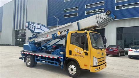 M Hydraulic Truck Mounted Aerial Telescopic Access Ladders Bucket