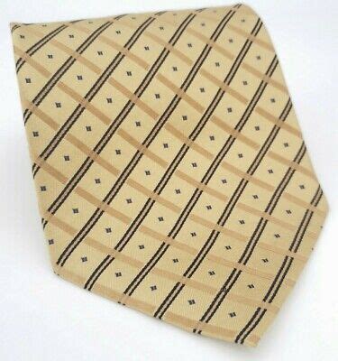 Valerio Garati Men S Gold Yellow Diamond Pattern Necktie Tie Length