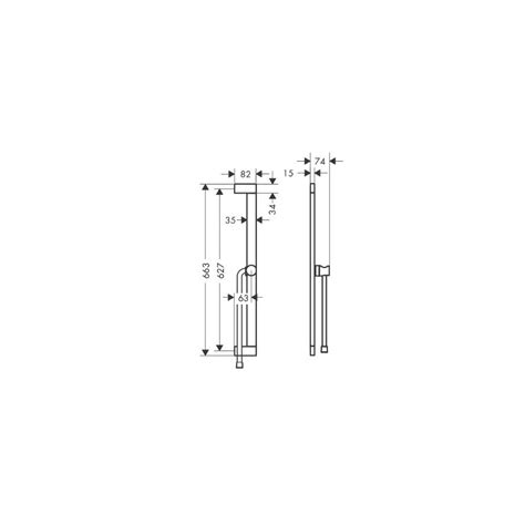 Hansgrohe Unica Drążek prysznicowy S Puro 65 cm z suwakiem EasySlide i