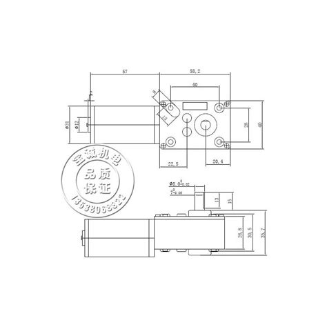 A58sw31zys 24vdc High Torque Worm Gear Motor