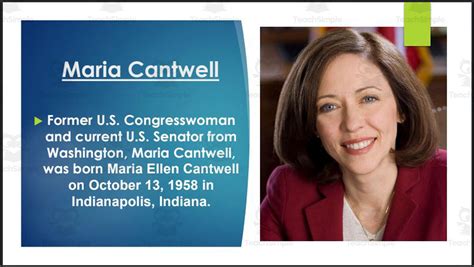 U.S. Senator Maria Cantwell (WA) Biography PowerPoint by Teach Simple