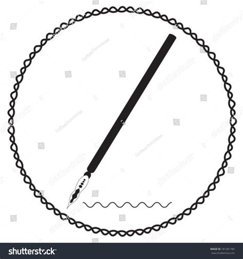 Silhouette Calligraphic Pen Vector Stock Vector (Royalty Free ...