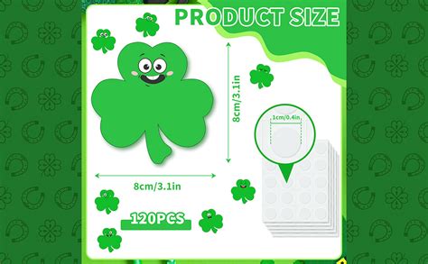 Amazon JUNEBRUSHS Shamrock Cutouts 120Pcs St Patrick S Day Paper