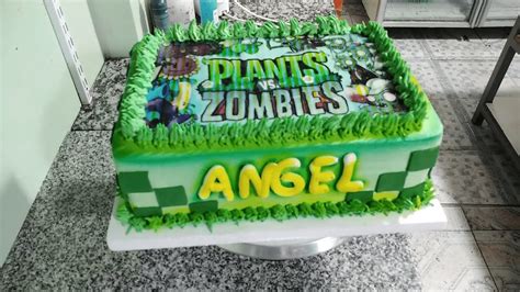 PASTEL DE PLANTS VS ZOMBIES 2 COMO DECORAR UNA TORTA DE PLANTAS VS