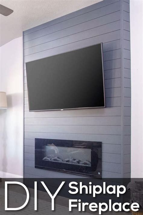 How To Make A Shiplap Wall With A Recessed Electric Fireplace Video