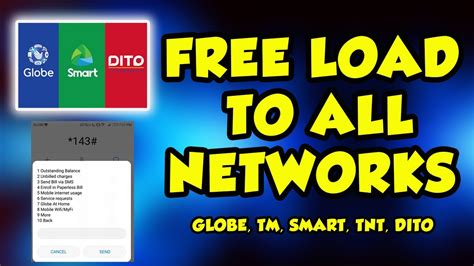 Free Load To All Networks Globe Tm Smart Tnt Dito Youtube