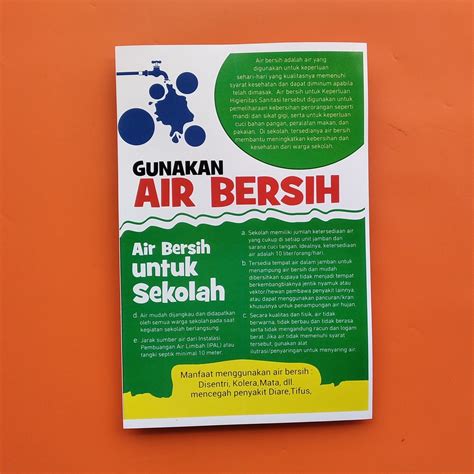 Poster Sanitasi Sekolah Poster Gunakan Air Bersih Untuk Sekolah