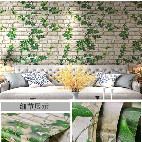 Jual Wallpaper Stiker Dinding Motif Bata Daun Ukuran 9m S D 10m X 45cm