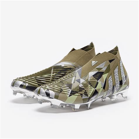 Adidas Predator Edge Crystal Fg Focus Olivesilver Metallicmagic Lime Mens Soccer Cleats