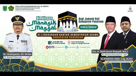 Manasik Haji Masal Tahun H Kementerian Agama Kab Pasuruan