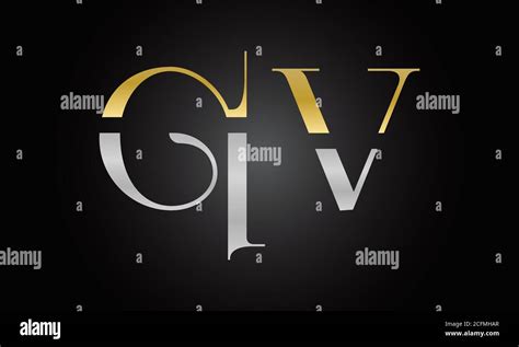 Letra inicial QV logo diseño con la tipografía empresarial moderna