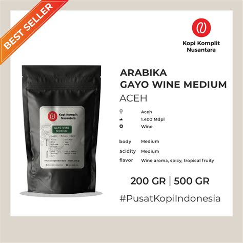 Jual Arabika Aceh Gayo Wine Medium Roasting Kopi Biji Dan Bubuk