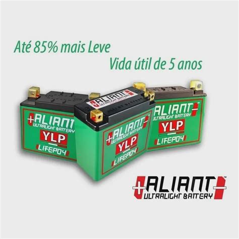 Bateria Para Moto 12v 12 volts 9ah 9 amperes Lítio 85 Mais Leve Ylp09b