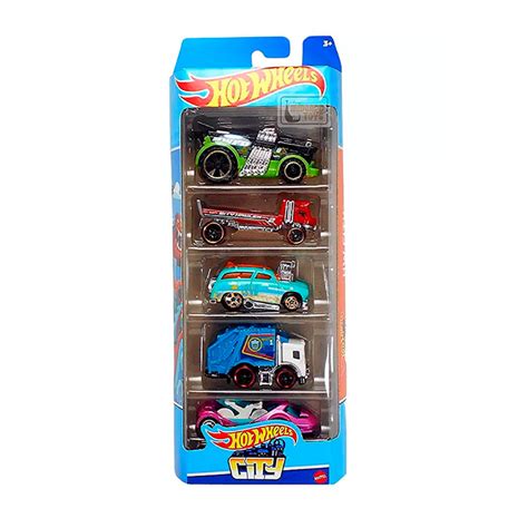 Hot Wheels City Pack 5 Carrinhos Dorémi Brinquedos