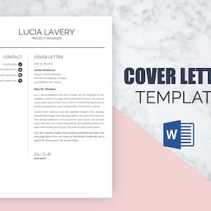 Professional Resume Cover Page Template Word, Cover Letter Template ...