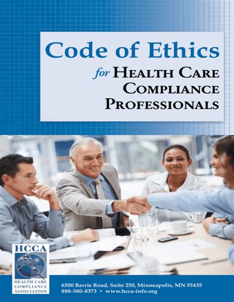 Code Of Ethics Health Care Compliance Association