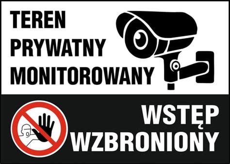 Tablica Teren Prywatny Monitorowany Wst P Wzbroniony X Cm Pcv Mm