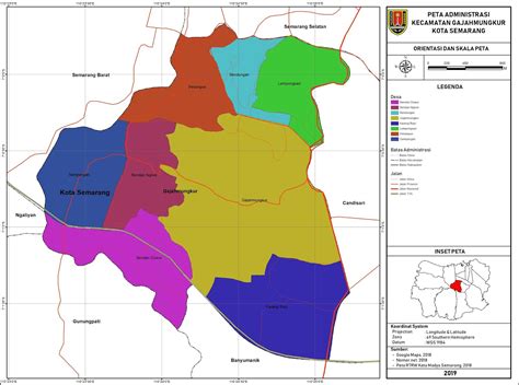 Peta Administrasi Kecamatan Gajah Kabupaten Demak Neededthing Riset