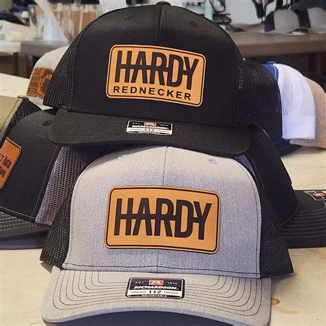 Hardy Leather Patch Hat, Trucker Hat, Country Music, Rednecker ...