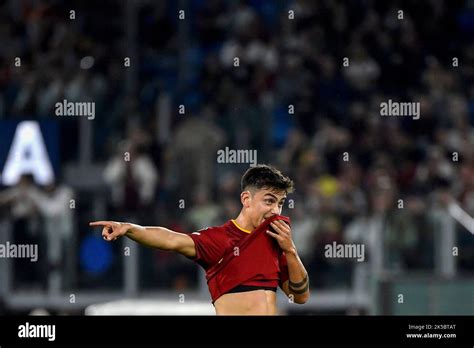 Paulo Dybala Of AS Roma Gestures During The Europa League Group C