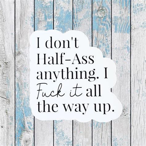 Funny Fuck Stickers For Laptop Stickers Funny Decals Half Ass Sticker
